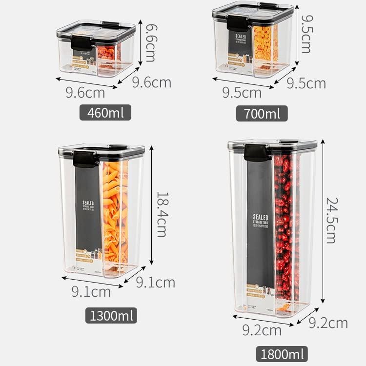 GENIGW 3kom set posuda za skladištenje hrane Kuhinjski frižider kutija za rezance Multigrain rezervoar