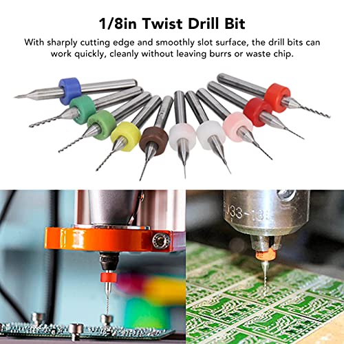 Twist burgije, oštro uvijanje burgije Set efikasna Visoka snaga savijanja 10 kom 1/8in drška za čišćenje mlaznica za 3d štampač