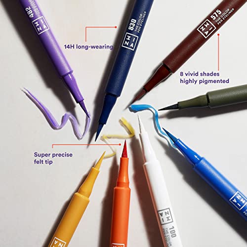 3ina olovka za oči u boji 137-Ultra Fine Tip 14h žuta dugačka tečna olovka - žive boje, mat, Zamrljano,