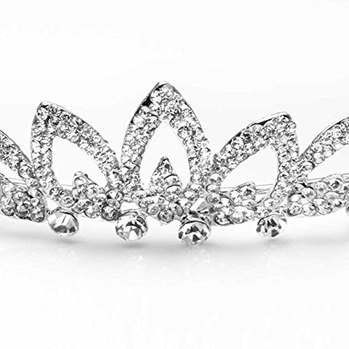 Bridal Tiara kruna Srebrna Swarovski vještački dijamant elementi elementi Vatra i LED dizajn