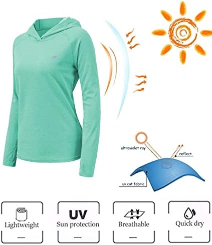 Ženske dugih rukava dugih rukava UPF 50+ Zaštita od sunca UV lagana majica