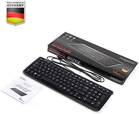 Perixx PERIBOARD-208b BR Wired Chiclet tastatura sa kompaktnim dizajnom i multimedijalnim tipkama - crno-Brazilski
