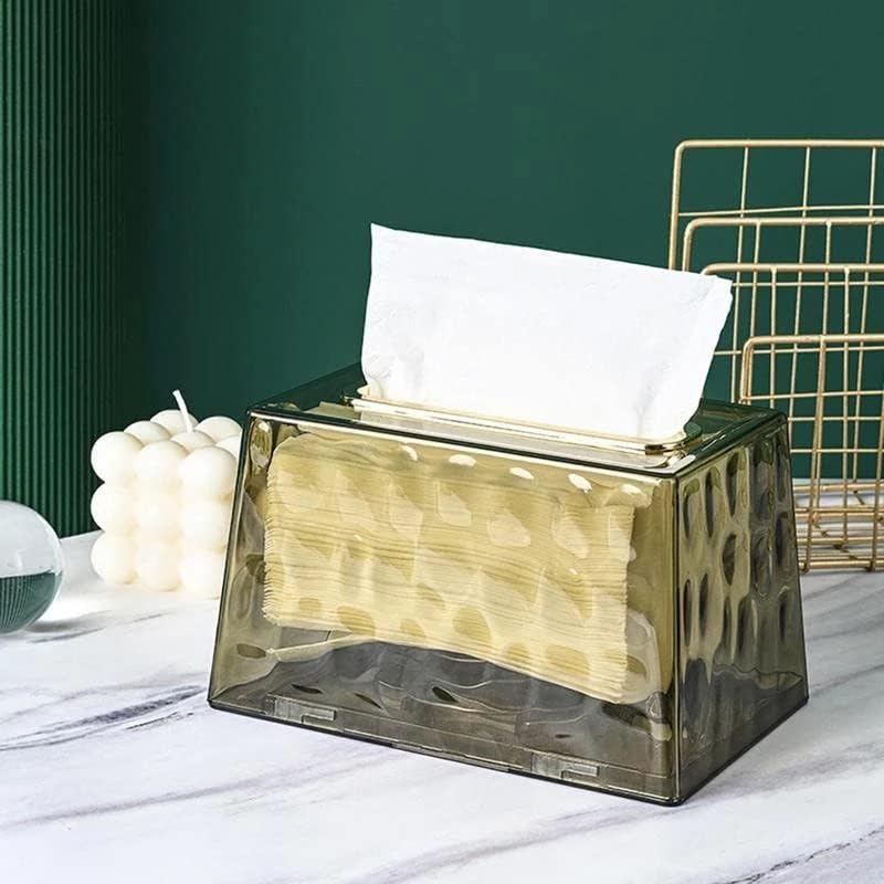 Douba tkiva Clear Prozirni poklopac toaletni toalet kutija Kristalna salveta SLUČAJ Jednostavan stilski dosežni dozator za kućno tkivo