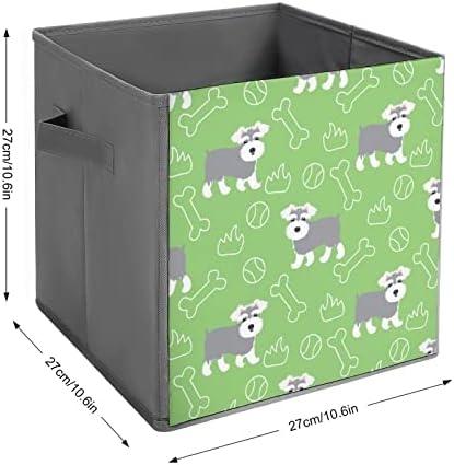 Funny Schnauzer Ludi ljubitelji psa Sklopivi skladišni kabine Cubes Organizator Trendne kutije za odlaganje tkanine umetnule su ladice za kocke 11 inča
