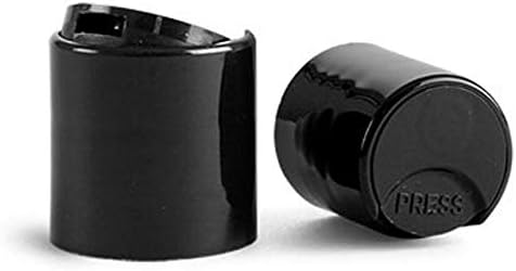Kozmo okrugle boce od 4 unce, PET plastično prazno ponovno punjenje BPA bez crne tipke za disk