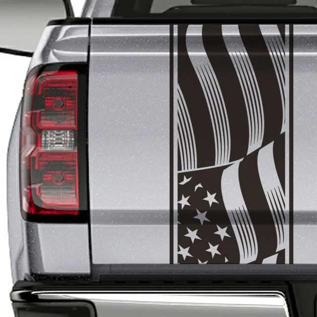 Jeepazoid SkunkMonkey - Kamion naljepnica prtljažnika - USA zastava Universal Fit - Naljepnica za ugljen