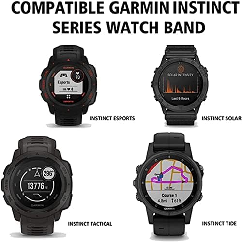 JWTPRO trake za Garmin Instinct Watchbands Sportski silikonski zamjenski narukvice narukvica instinct / eSports / plima / solarni / taktički sat