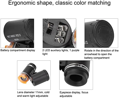60x Mini uvećanje lupa, Mini džepni mikroskop,džepna lupa, mikroskop za uvećanje nakita sa LED UV
