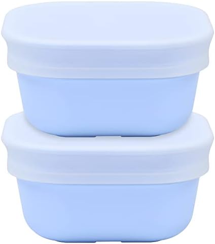 Re Play 12oz višekratnu upotrebu plastike kvadratnih zdjele Set 4 sa medicinskim Grade Silikonski poklopci, napravljen u SAD-u od BPA besplatno teškoj kategoriji recikliranog mlijeka vrčevi, Mikrovalna & amp; Perilica posuđa, Bright Pink