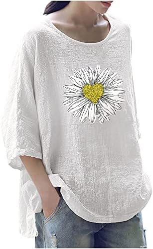 Ženska odjeća 3/4 rukava Crewneck Grafička Capri bluza Majica Jesen Ljetna košulja za žene K3 K3