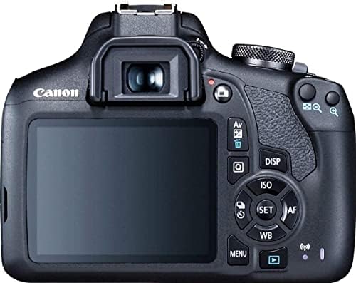 Canon EOS 2000D DSLR kamera sa EF-S 18-55mm f / 3.5-5.6 DC III objektiv 3 komplet paketa Kompletna fotografija Bundle + 64GB kartica Dodatna baterija 3pc filter više crna