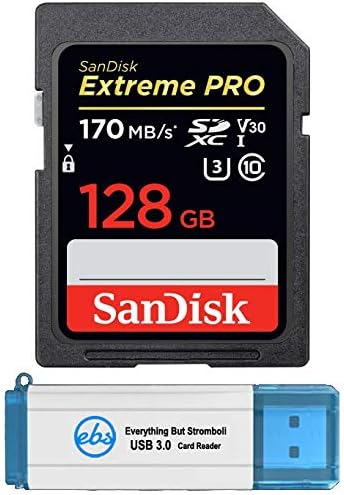 SanDisk 128GB SDXC SD Extreme Pro klasa memorijske kartice 10 radi sa Sony Cyber-Shot DSC-RX100 VII, RX100 Vi, RX100 va paket kamera sa 1 Sve osim Stromboli 3.0 čitač kartica