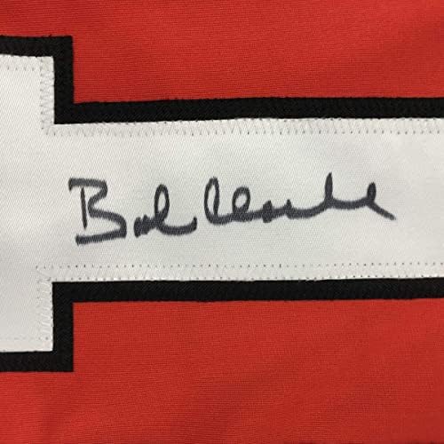 Uokvireni autogramirani / potpisan Bob Bobby Clarke 33x42 Philadelphia Narančasta hokejaška dreja JSA COA