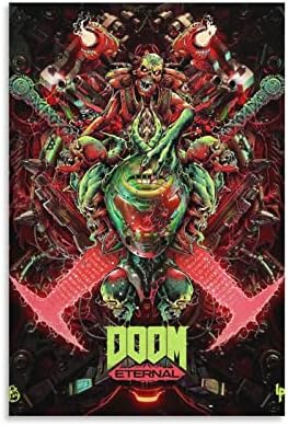 Kako FIT Gameing Doom Eternal Poster štampa na platnu dekoracija soba Decor Posteri Unframe 12x18inch
