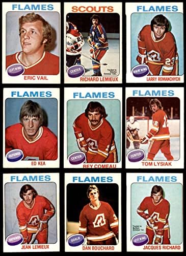 1975-76 O-Pee-Chee Calgary Flames u blizini Team Set Atlanta Flames GD + Plamen