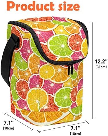 NigelMu torba za ručak za žene i muškarce, nepropusna kutija za ručak,voće od limunske narandže,prenosiva kutija
