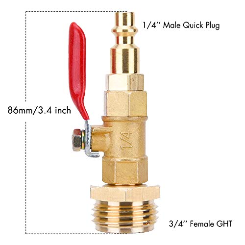 Guppyhill & nbsp;RV Winterize Blowout Adapter Kit-1/4inch muški Quick Connect Plug & amp; 3/4inch