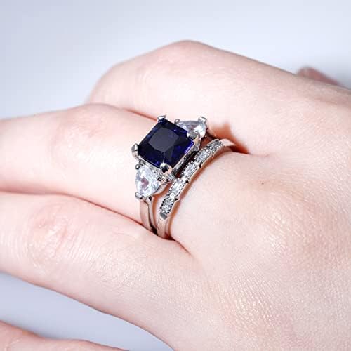 2023 Novi nakit za prsten za žene nakit kameni plavi angažovani cirkonski okrugli prsten modni svijetli prstenovi akrilni prstenovi