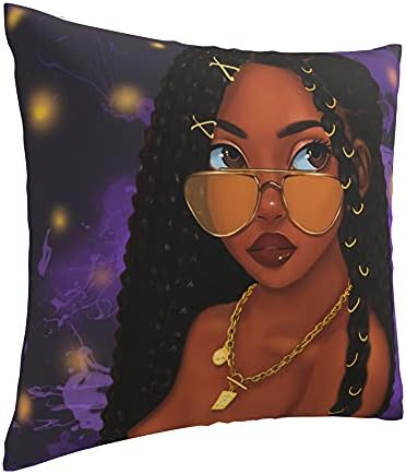 Ezyes afrički američki djevojka jastuk za zaštitu crne žene Sunčane naočale Slikarstvo Art Backet