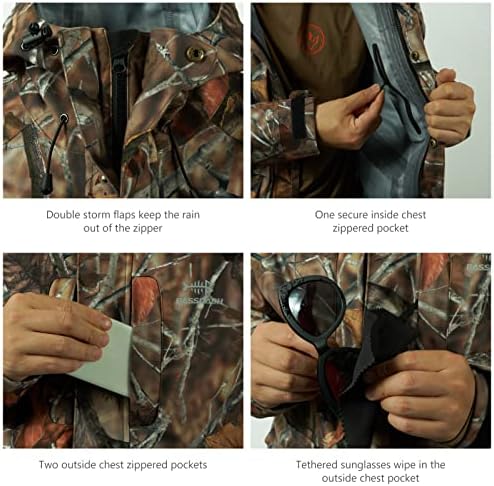 Bassdash Walker prozračan vodootporan ribolov lovački jakne sa tihom vanjskom tkaninom za muškarce