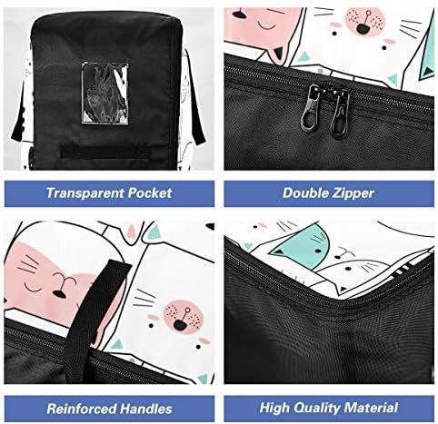 N / A ugaone torba za pohranu velikog kapaciteta - Slatka CAT prekrivač odjeća Organizator Organizator prtljažnika Pokretni tote