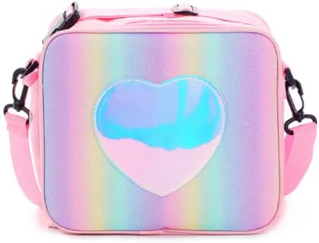 HUSSATOP ženska izolovana kutija za ručak za djevojčice Glitter Rainbow lunch Cooler Thermal Meal torba za putovanja na otvorenom kampiranje
