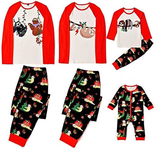 Obiteljske padžama set hlača, božićne jamstva za porodičnu podudaranje obiteljskih božićnih prazničnih pidžama set Porodični setovi Pajama W