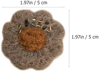 Vuneni filc Mini zanati Flatback: filcanje vunenih dugmadi za kolačiće vunena Lutajuća vlakna igla za filcanje vunenih privjesaka za izradu potrepština za DIY izradu zanata