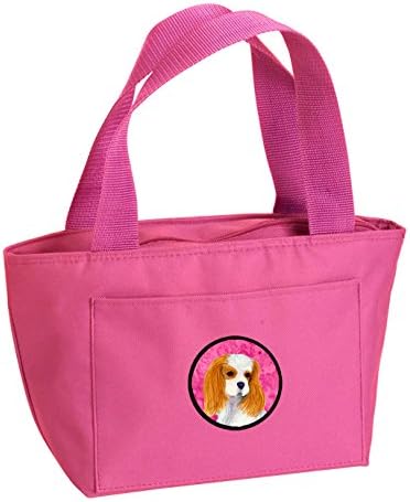 Caroline's Treasures SS4803-PK - 8808 Pink Cavalier španijel torba za ručak, izolovana kutija za ručak za višekratnu upotrebu za kancelarijski rad škola Picnic Beach,