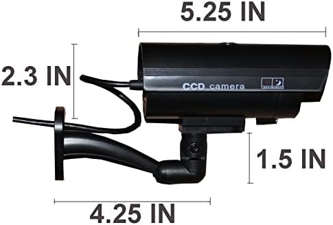 Jytrend lažna kamera, lutka kamera CCTV nadzor sa realnim crvenim LED lampicom za na otvorenom i zatvorenu + upozorenje naljepnicu