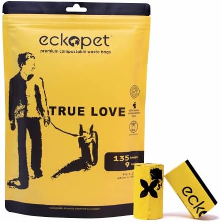 Prava ljubav - Eckopet Premium torba za kućne ljubimce- kućne Kompostabilne vreće za Kaku, 9 rolni