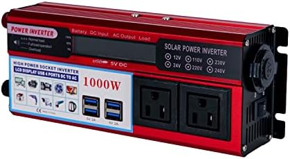 Inverter snage 1000W DC 12V do AC 110V modificirani sinusni talasni Inverter sa AC portovima i USB portovima za