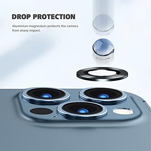 Zuslab zaštita sočiva kamere kompatibilna sa iPhoneom 11/11pro/11pro Max/12 mini/12/12pro, Premium Aluminijumska