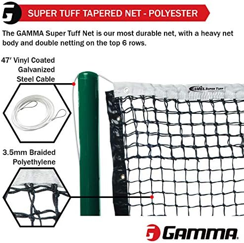 Gamma Premium mreža za tenis, traka za glavu od poliestera ili vinila, 2.6 MM do 3.5 MM