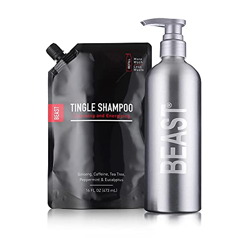 Beast Tingle šampon + set za boce za višekratnu upotrebu, 16oz
