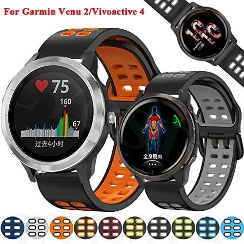 Rorffk Watchband Sport remen za Garmin Venu 2 / Vivoactive 4 Smart Watch Band Silikonska narukvica