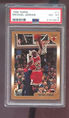 1998-99 TOPPS # 77 Michael Jordan PSA 8 Ocjenjina košarkaška karta NBA 1998 1999 Chicago Bulls