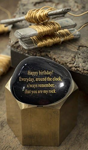 Poklon za odrasle za rođendan, Sretan rođendan! Svakodnevno, oko sata, uvijek zapamtite, da si moja stijena. Ugravirano rock papir.