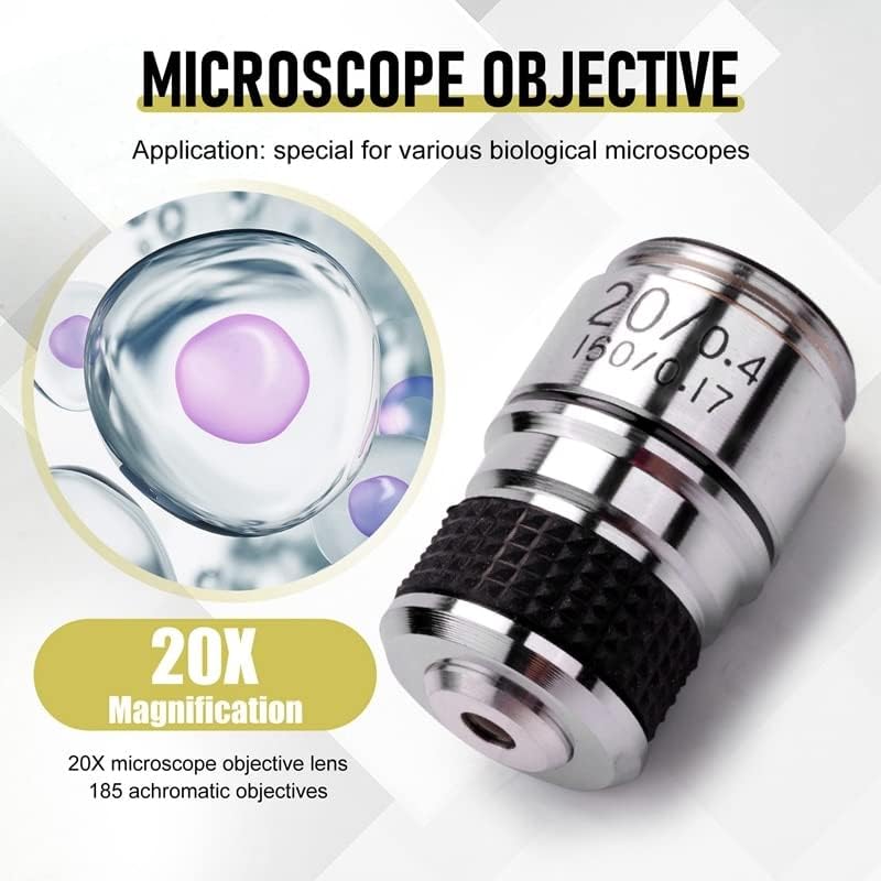 Laboratorijac mikroskopskog pribora 185 Cilj mikroskopa 20x Achromatski objektivni pribor za biološke mikroskope
