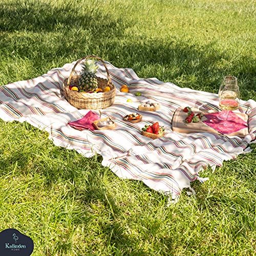 Handwoven turski pamučni ručnik | 38 x 68 inča | Blake za piknik | Meksički joga pokrivač |