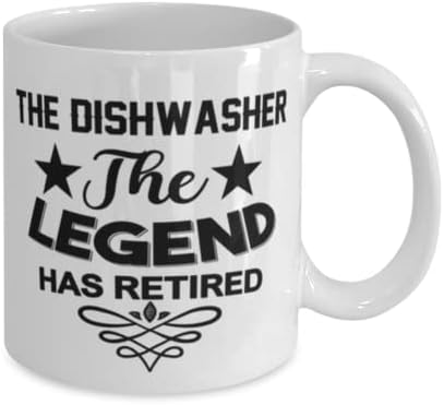 Šolja za mašinu za pranje sudova, legenda se povukla, novitet jedinstvene ideje za poklone za mašinu za pranje sudova, šolja za kafu šolja za čaj Bela