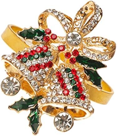 Cabilock party dekoracija božićne salvete prstenovi zvona zvona za prsten za prsten serviette