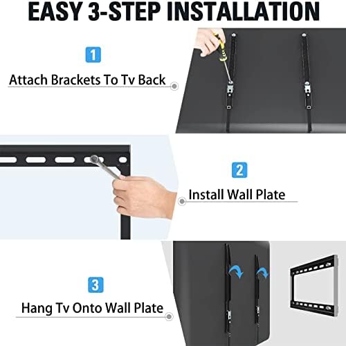 WKLSRHBD Smart TV Zidni nosač zidni nosač koji se može proširiti od 40 do 65 inča Veliki niski profilni TV