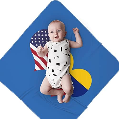 Američka zastava i venecuelanska zastava za bebe prekrivač za prijem za bebe za novorođenčad novorođenče