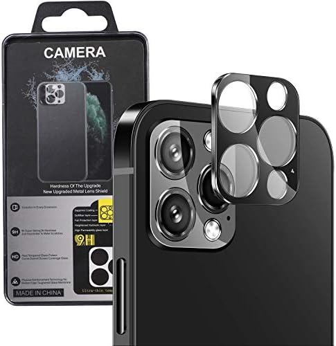 Hyaizlz zaštitnik objektiva kamere kompatibilan sa iPhone 14 Pro Case CASE CASE CASE Metalni okvir 9h kaljeno staklo iphone 14 Pro 6.1 Zaštitnik kamere [2pack], crna