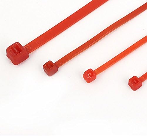AEXIT CABLE CLAMP CLAMPS Upravljanje samo zaključavanjem najlona Zip kravata crvena 400 Stezaljke za remen