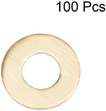 uxcell 100pcs 4,3 mm x 9mm x 0,8 mm bakrena ravnopravna perilica za vijak vijak