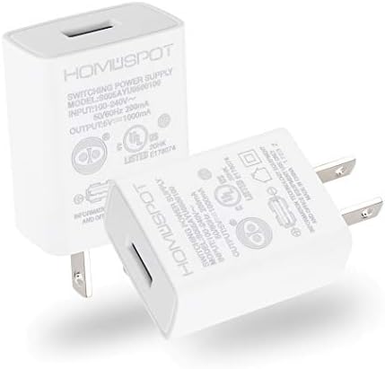 UL certificirani USB zidni Punjač od Homespot 5v1a plug in-power AC Adapter za kućnu upotrebu u uredu za putovanja - 2 paketa Bijela