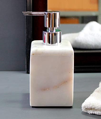 Kleo raspršivač sapuna / losiona - izrađen od originalnog indijskog mramora - luksuzni kupaonski dodaci za kupatilo - bijeli