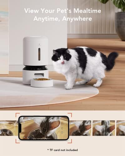 PETLIBRO 5G WiFi hranilica za mačke sa kamerom, 2-Smjerni zvuk, niska Hrana & amp; senzor blokade,